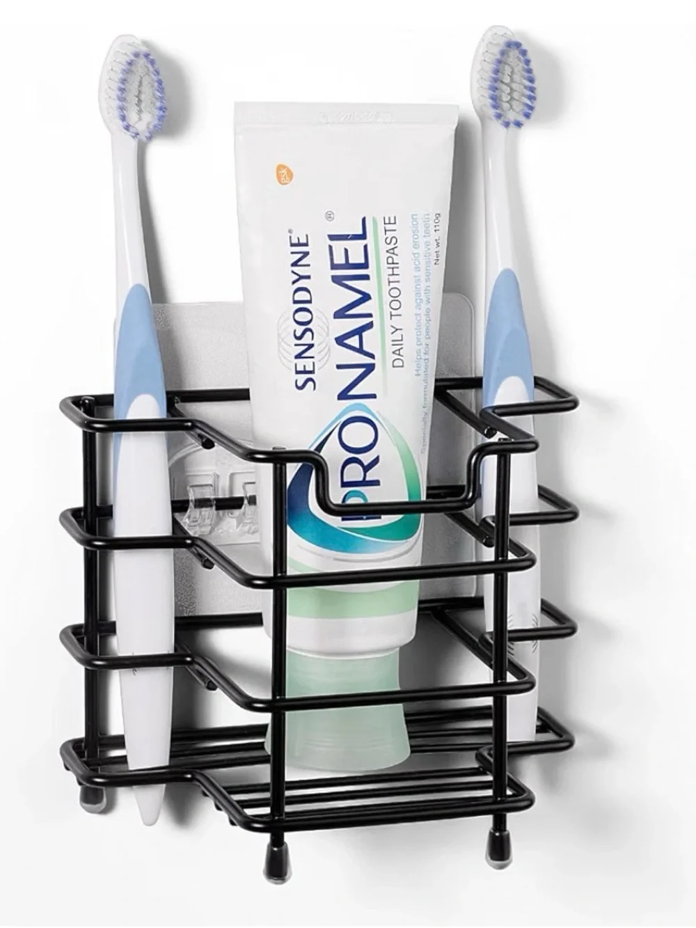 New Toothbrush & Toothpaste Organizer - Black